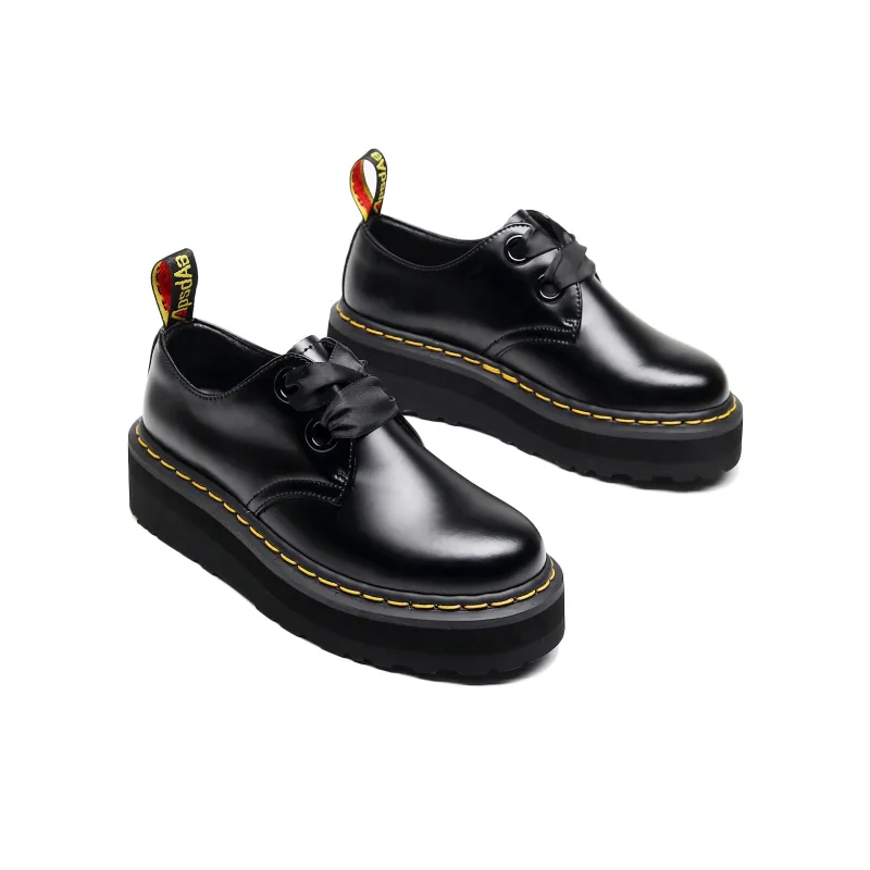 SITULANG Anti Slip And Wear Resistant Height Increasing Low Top Casual Shoes Unisex Black-3