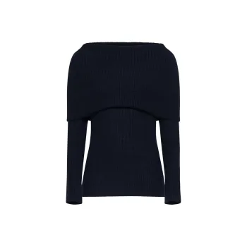 Fabiana Filippi Off The Shoulder Long Sleeve Knitted Top