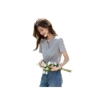 Mo Han Yi Mei T Shirt Women's Light Gray