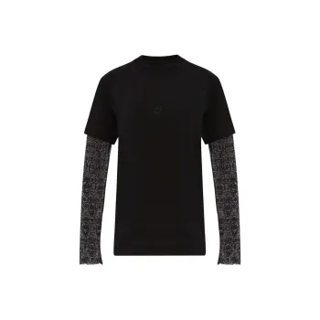 Givenchy Lace Sleeves Crewneck T Shirt
