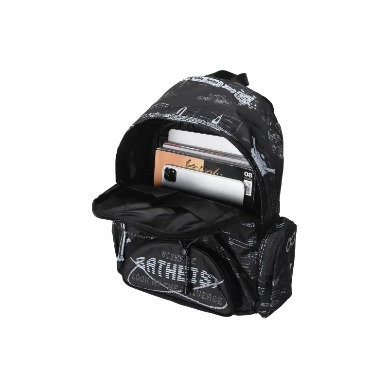 8atheist Polyester Backpack Regular Unisex Black-10