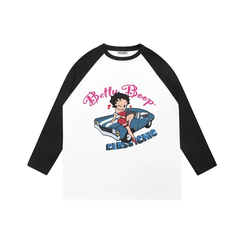 BETTY BOOP T Shirt Unisex White/Black-0