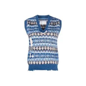 Maison Margiela Intarsia knit Sleeveless Sweater