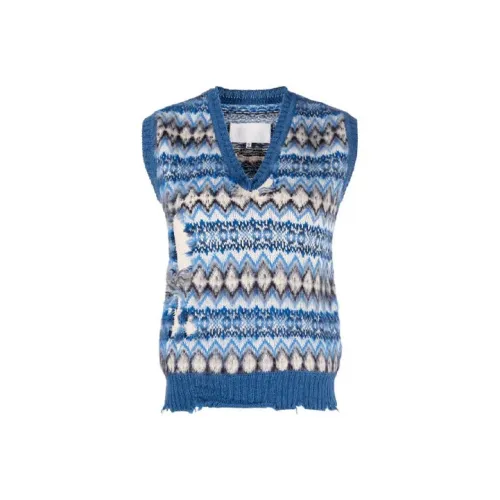 Maison Margiela Intarsia knit Sleeveless Sweater