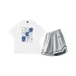 Clothing Set (White Top+Gray Shorts)