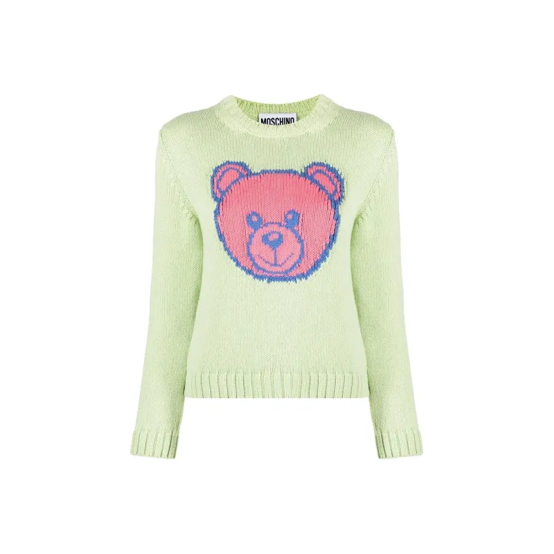 MOSCHINO Bear Embroidered Crewneck Jumper-0