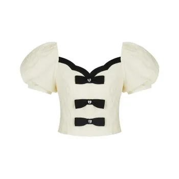 TAMMY TANGS Crop Tops Women's Apricot