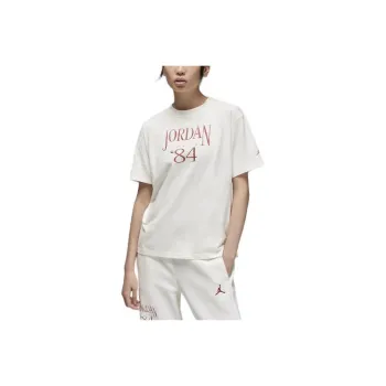 Jordan Drop Shoulder Sleeve T Shirt Women's Crest White