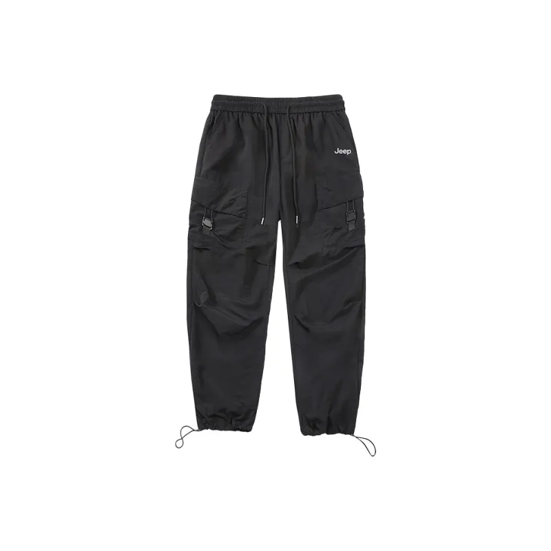 Jeep Individual Lace Up Straight Fit Casual Pants Unisex-110