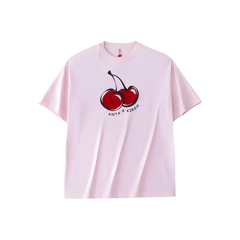 Anta x KIRSH Sports Life Collection Drop Shoulder Sleeve T Shirt Women's Particle Pink-0