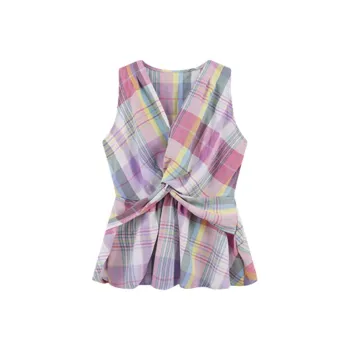 YGPRW Tank Top Women's Multicolor Plaid