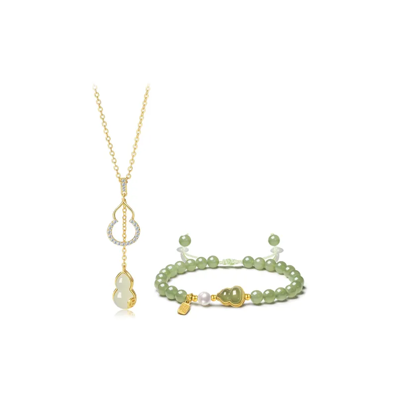 GIFU Colored Glaze Jade Necklaces Women's-0