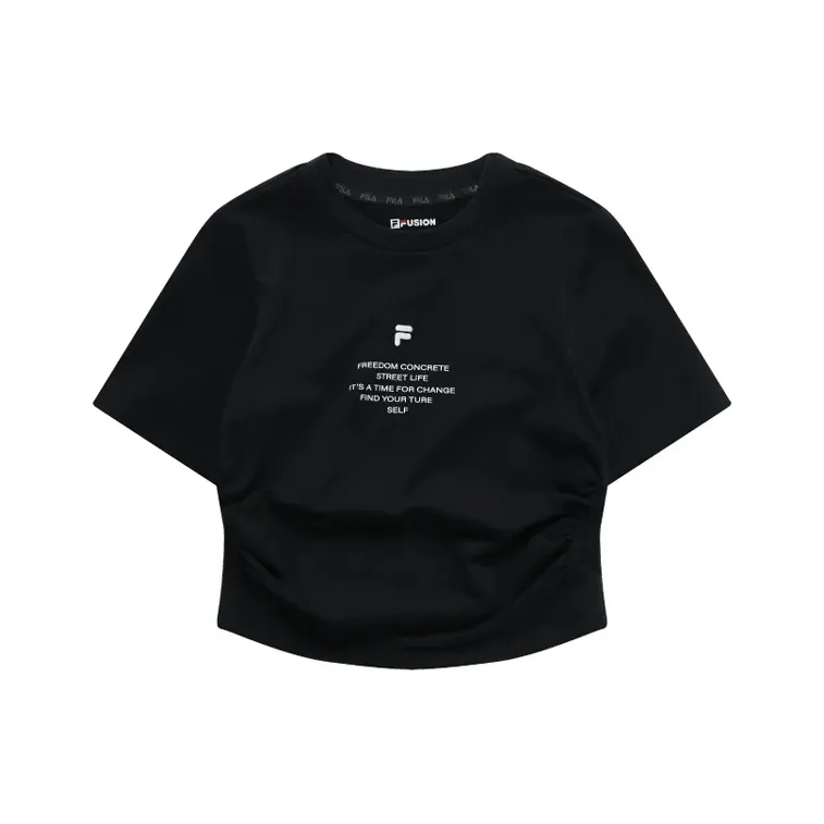 FILA FUSION Crop Tops Women's Black-0