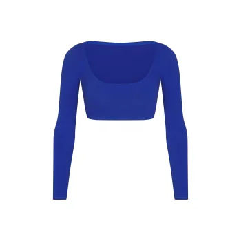 Skims Swim Long Sleeve Shrug Cobalt