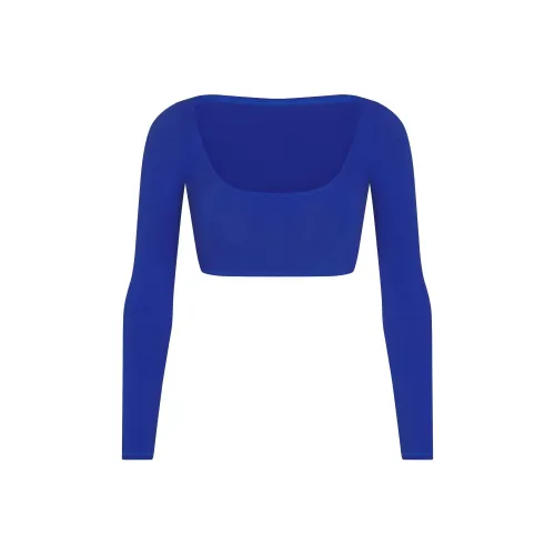 Skims Swim Long Sleeve Shrug Cobalt