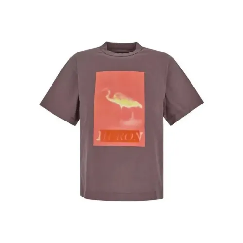 HERON PRESTON Heron print Short sleeved T shirt
