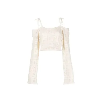 GCDS Crochet knit Logo Crop Top