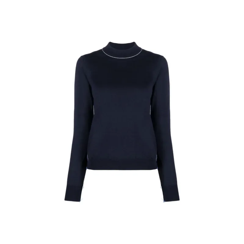 Maison Margiela Mock Neck Knitted Jumper-0