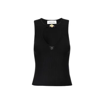 Marine Serre Open knit Tank Top