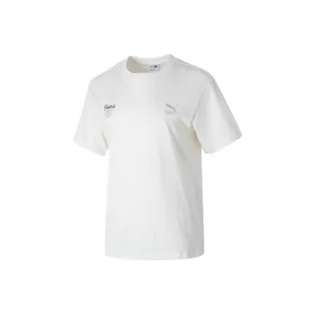 PUMA Drop Shoulder Sleeve T Shirt Women's White