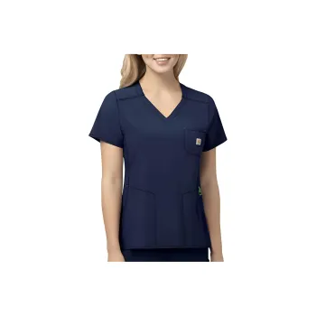 Carhartt C12610 WOMEN'S FORCE CROSS-FLEX CHEST POCKET SCRUB TOP T-Shirt Women's