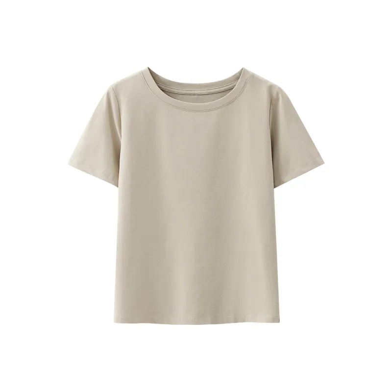 AWAO T-Shirt Women's Light Cream Apricot-2