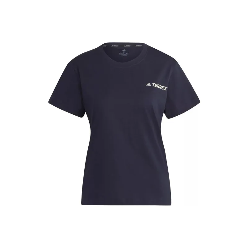 Adidas Drop Shoulder Sleeve T-Shirt Women's Ocean Blue-0