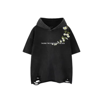 BEAR UNION Drop Shoulder Sleeve T Shirt Unisex Black