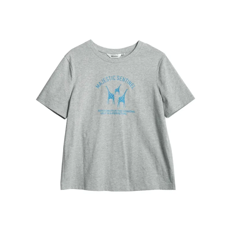 Olrain Regular T Shirt Women's Heather Gray-0