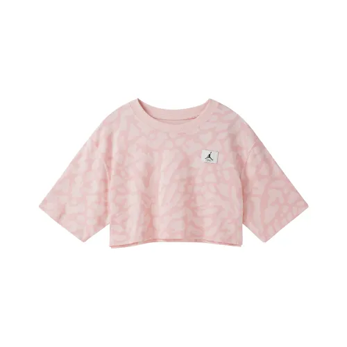 JORDAN Crop Tops Women's Elegant Light Pink