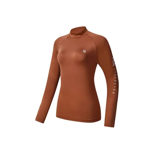 FILA Athletics T Shirts Women's Leather Brown