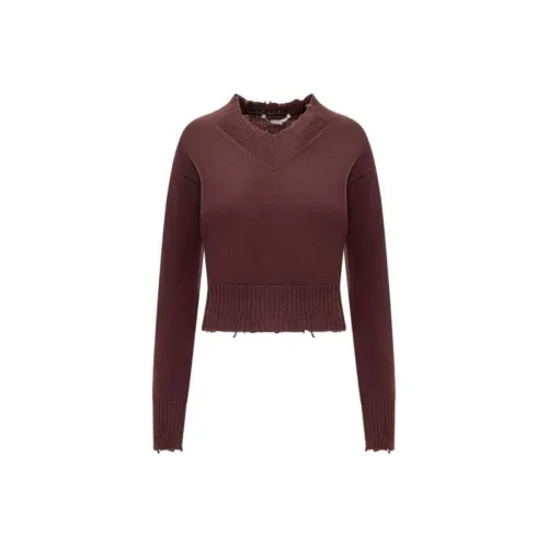 Stella McCartney V Neck Distressed Jumper