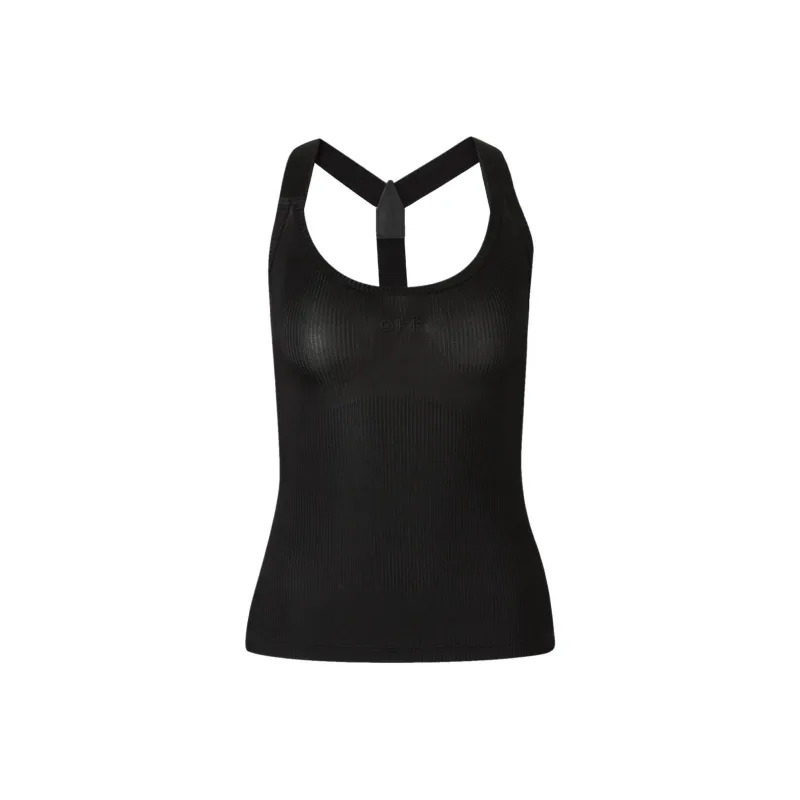 OFF WHITE Logo Embroidered Sleeveless Top-0