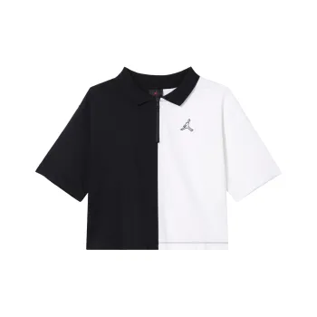 Jordan Drop Shoulder Sleeve T Shirt Women's Black White