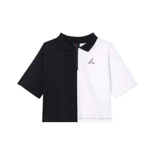 Jordan Drop Shoulder Sleeve T Shirt Women's Black White