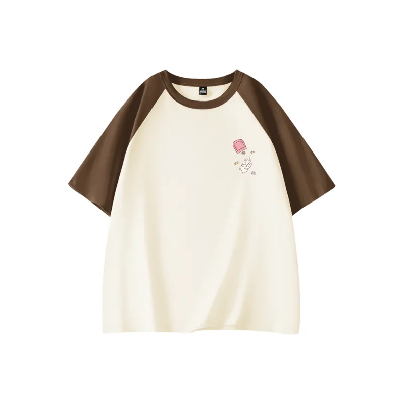 Cotton Raglan Sleeve T Shirt Women's-2