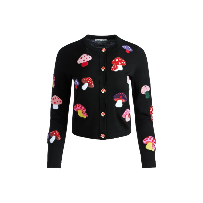 ALICE+OLIVIA Ruthy Mushroom Cardigan-0