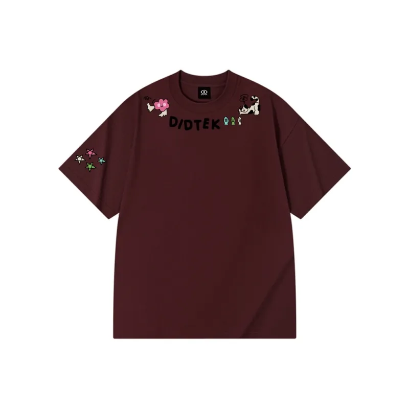 DIDTEK Drop Shoulder Sleeve Short Sleeved T Shirts Unisex-6