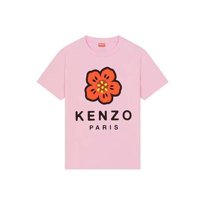 KENZO Broke Flower Loose T Shirt 'Rose'-0