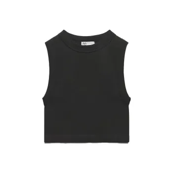 ZARA T Shirt Women's Black