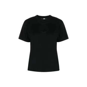 KARL LAGERFELD / Karl Lagerfeld Jeans Cut out Cotton T shirt