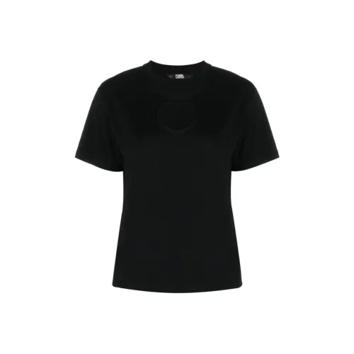 KARL LAGERFELD / Karl Lagerfeld Jeans Cut out Cotton T shirt