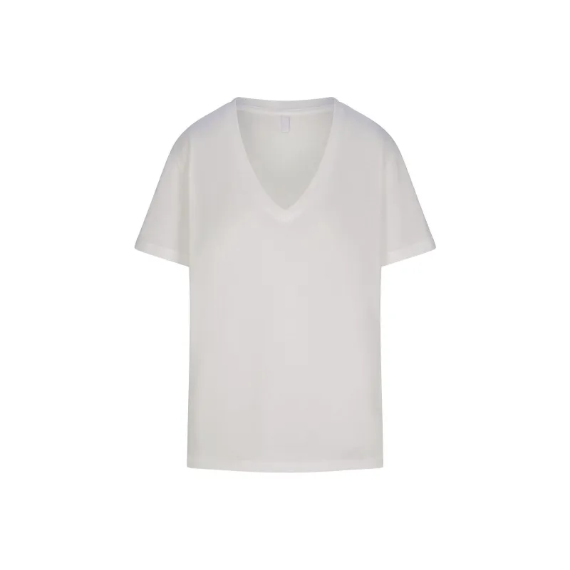 SKIMS Drop Shoulder Sleeve T-Shirt Women's SNOW/Snow White-0