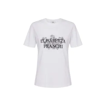 Elisabetta Franchi Logo Embroidered Crewneck T Shirt