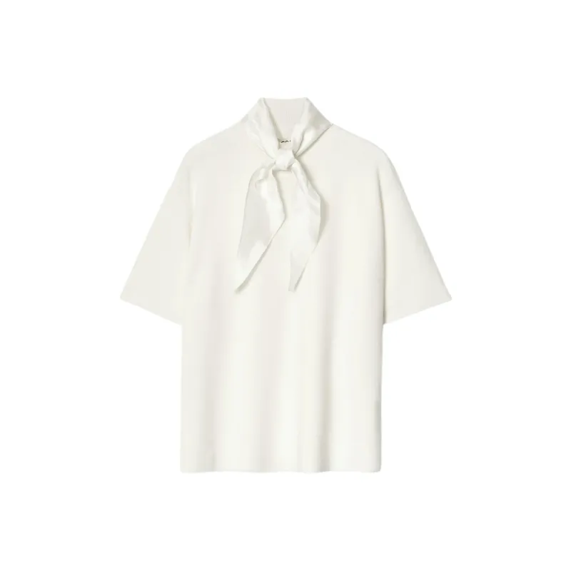 COS Drop Shoulder Sleeve T Shirt Women's Ivory-0