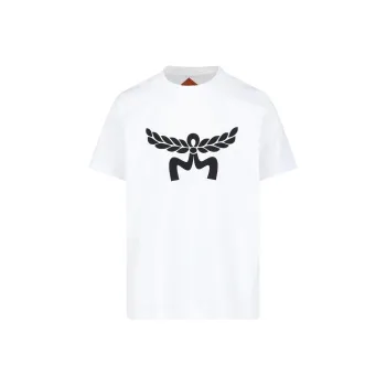 MCM Laurel Logo Printed Crewneck T Shirt