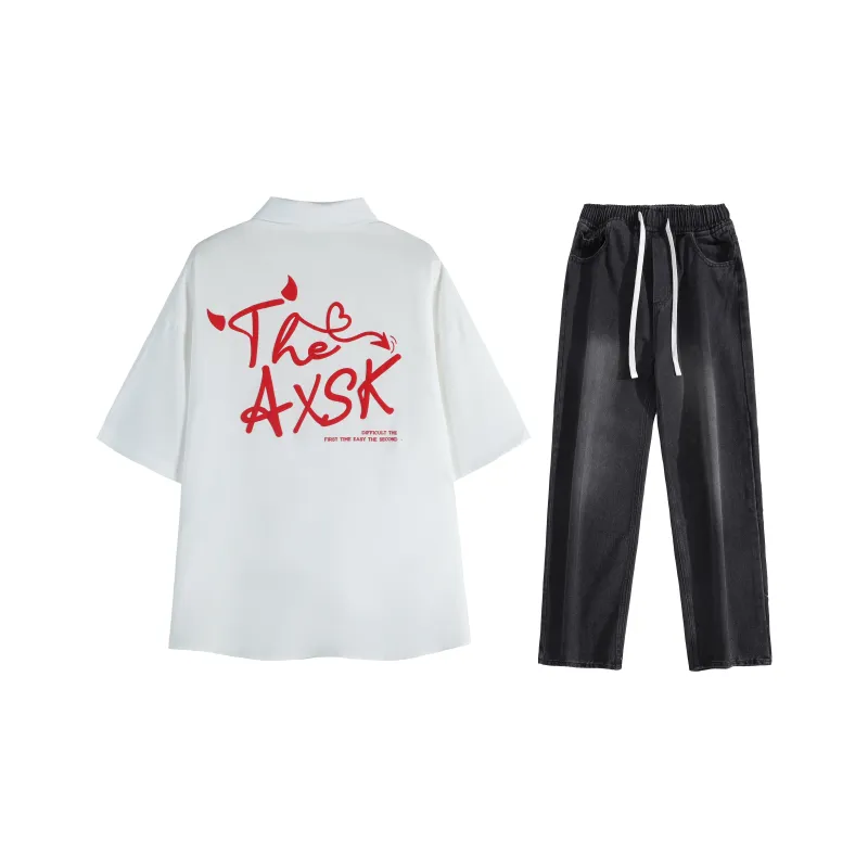 A.X.S.K Shirt Matching Set Unisex-8
