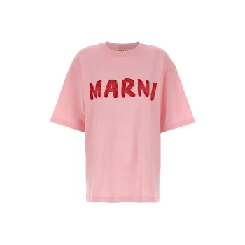 MARNI Logo Printed Crewneck T Shirt