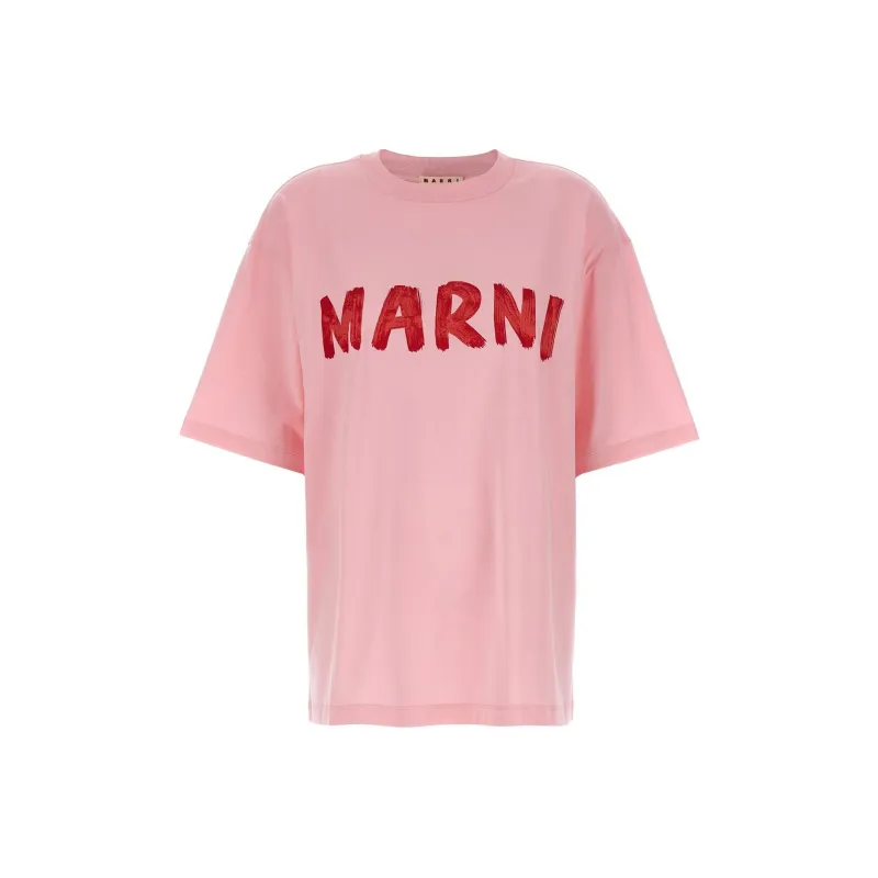MARNI Logo Printed Crewneck T Shirt-0