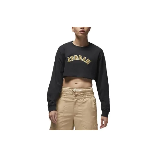 JORDAN Crop Tops Women's Black